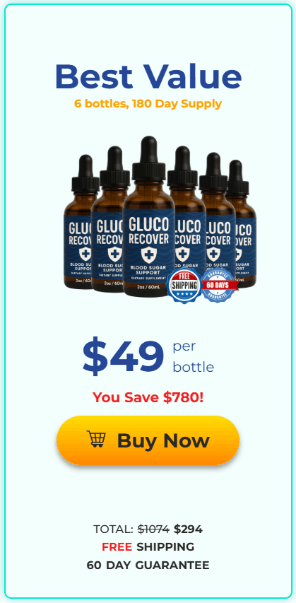 Buy GlucoRecover 6 Bottle